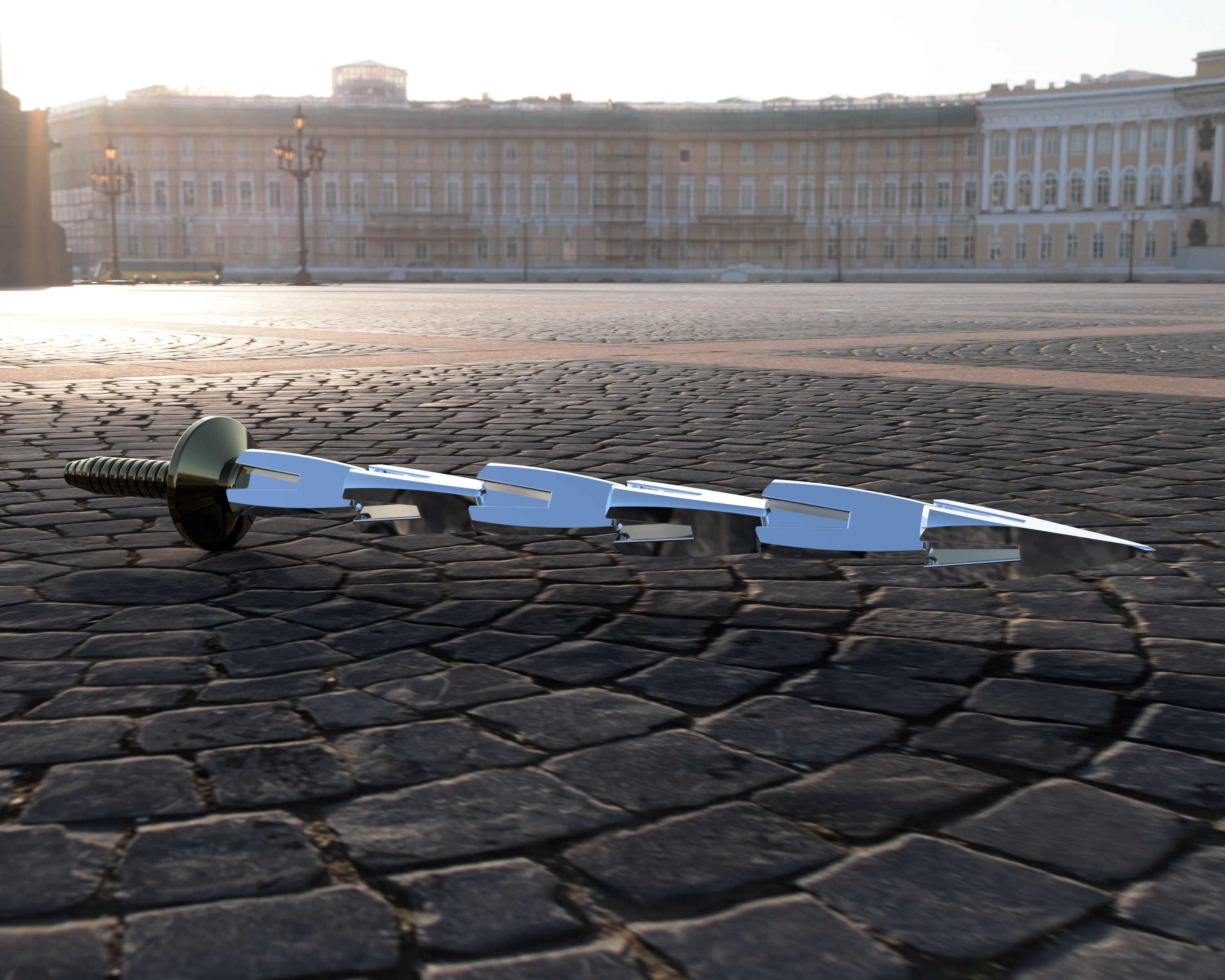 Render of my Beast Wars Dinobot sword rendered in Fusion